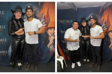 Na Foto com a Cantora Michele Freire a Capixaba os Amigos da Cantora o Influenciador Thiago Capixaba, aparece para poder prestigiar, junto a emissora Guarapari Acontece do Júnior Reis.